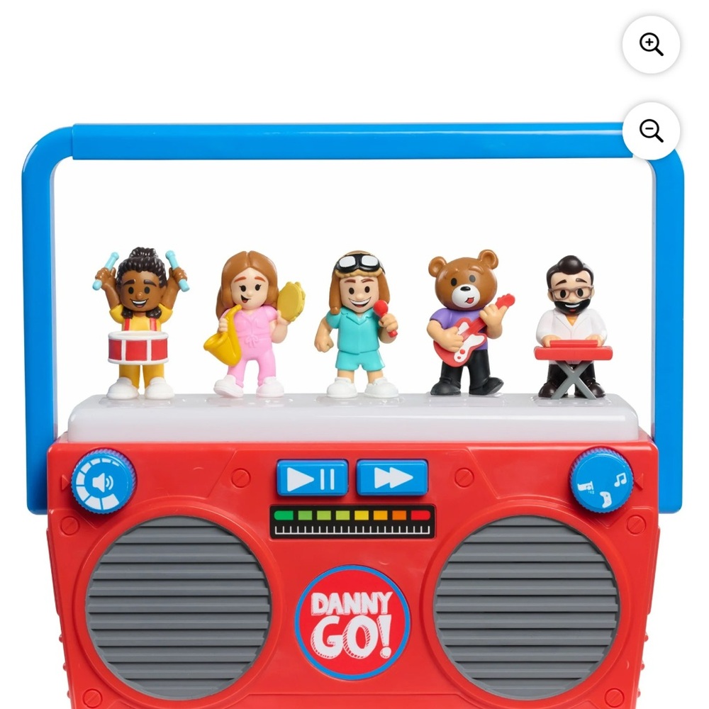 Danny Go! Boombox with Figures - Red and Blue NEW